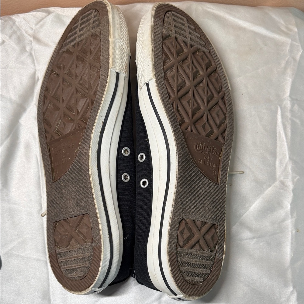 Converse Low Top Sneakers in Black with White Accents - Picture 5 of 5